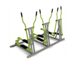 Triplicate Elliptical Cross-trainer